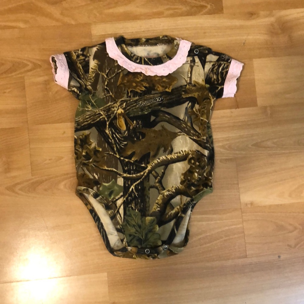 Cabela’s camo and lace bodysuit 12 months